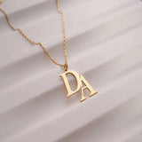 Personalized Stainless Steel Name Necklace with Initial Letter Pendant