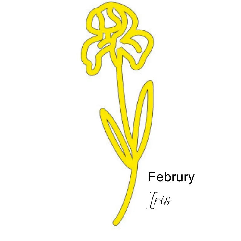 Personalized Birth Month Flower Name Necklace for Women