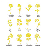 Personalized Birth Month Flower Name Necklace for Women