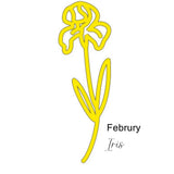 Personalized Birth Month Flower Name Necklace for Women