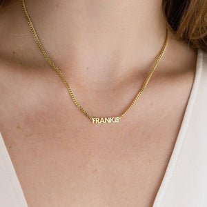 Personalized Name Necklace with Cuban Chain for Women