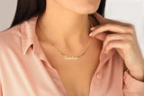 Personalized Name Necklace with Cuban Chain for Women