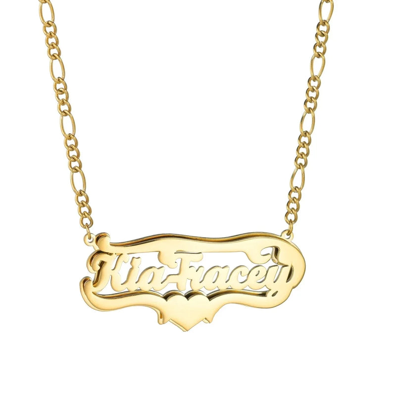 Stainless Personalized Name Necklace, Custom Engraved Pendant