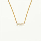 Personalised Diamond Letter Necklace Stainless Steel Pendant