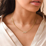 Personalised Diamond Letter Necklace Stainless Steel Pendant