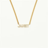 Personalised Diamond Letter Necklace Stainless Steel Pendant