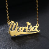 Personalized Heart Name Necklace Stainless Steel Pendant