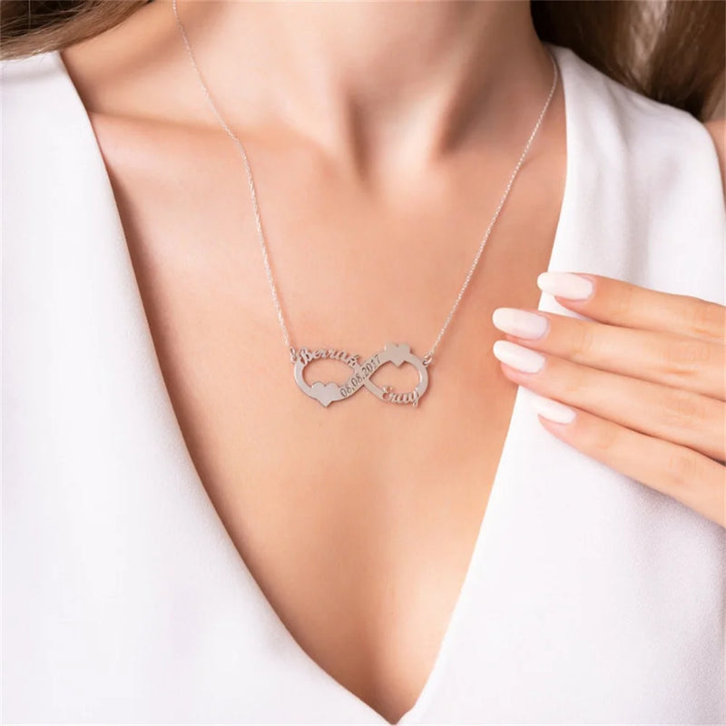 Personalized O-Chain Necklace with Heart Gift for Girls