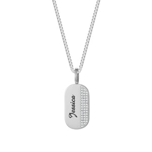 Personalized Mother's Name Necklace Stainless Steel 18K Plated Box Chain