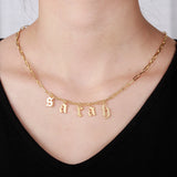 Personalized Name Pendants Stainless Steel Initial Letters Necklaces