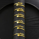 Personalized Heart Open Bangles Stainless Steel Women&rsquo;s Jewelry