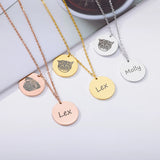 Pet Dog Cat Head Photo Necklaces Stainless Steel Necklace Pendant