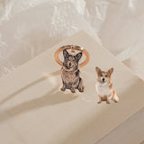 Personalized Pet Photo Men Keychain - Small Dogs Pendant