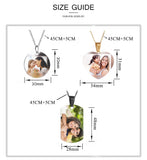 Name Photo Heart Necklace Personalized Nameplate Silver Necklaces for Women