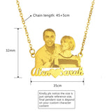Personalized Stainless Steel Couple Family Pendant Necklace