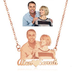 Personalized Stainless Steel Couple Family Pendant Necklace