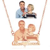 Personalized Stainless Steel Couple Family Pendant Necklace