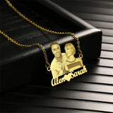 Personalized Stainless Steel Couple Family Pendant Necklace