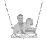 Personalized Stainless Steel Couple Family Pendant Necklace