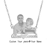 Personalized Stainless Steel Couple Family Pendant Necklace