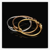 Heart Charm Bracelet Stainless Steel Adjustable Cuff Wristband