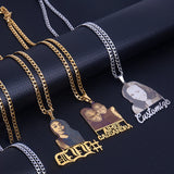 Custom Name Picture Necklace Engraved Pendant Jewelry