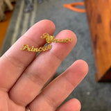 Custom Name Stud Earrings Stainless Steel Personalized Jewelry Gift