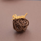 Personalized Name Brooch-Gold Plated Metal Brooch