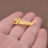 Personalized Name Brooch-Gold Plated Metal Brooch