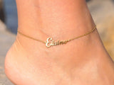 Custom Stainless Steel Name Anklet Women
