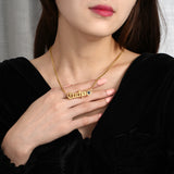 Projection Photo Necklace For Femme Plated Jewelry Lover Stainless Steel