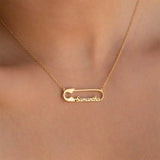 Safety Pin Necklace Vintage Charm Clavicle Personalized Jewelry
