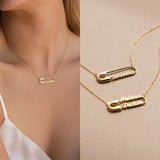 Safety Pin Necklace Vintage Charm Clavicle Personalized Jewelry