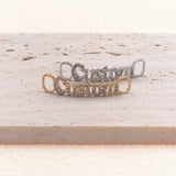 Personalized Stainless Steel Crystal Name Shoe Buckle