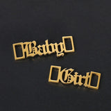 Stainless Steel Nameplate Buckie Charm Personalized Jewelry