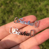 Stainless Steel Shoe-buckle Nameplate Charm