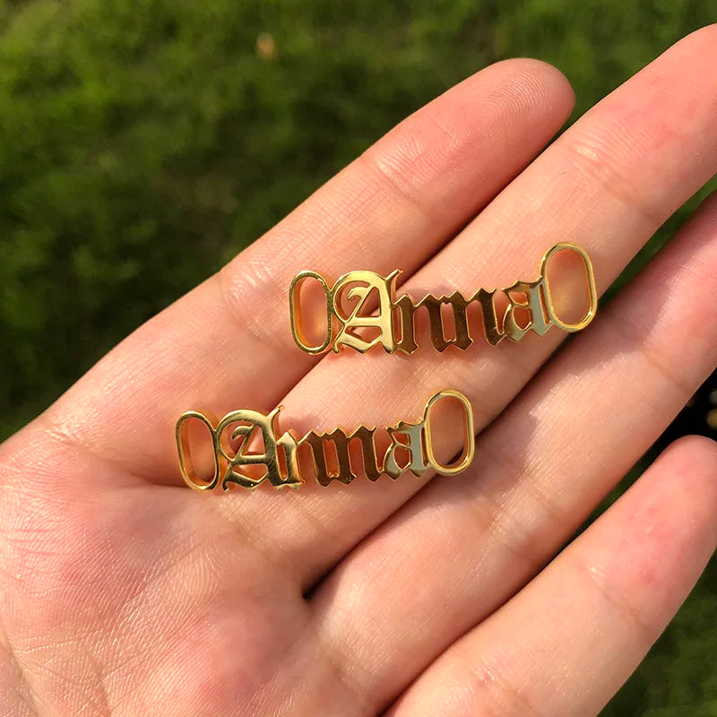 Stainless Steel Shoe-buckle Nameplate Charm