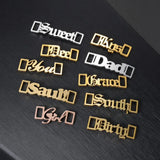 Custom Name Shoe-buckle Jewelry Stainless Steel Nameplate Charm