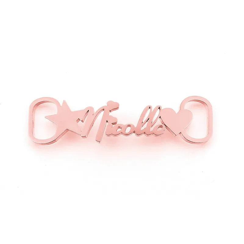 Custom Shoe-buckle Stainless Steel Nameplate Charm