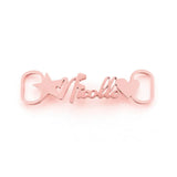 Custom Shoe-buckle Stainless Steel Nameplate Charm