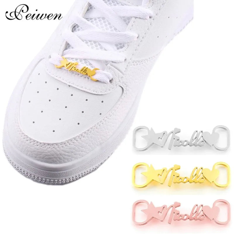 Custom Shoe-buckle Stainless Steel Nameplate Charm