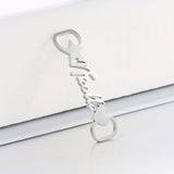 Custom Shoe-buckle Stainless Steel Nameplate Charm