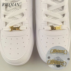 Personalized Stainless Steel Nameplate Buckie Silver Shoe Charm