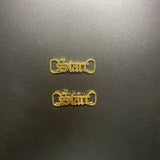 Personalized Stainless Steel Nameplate Buckie Silver Shoe Charm