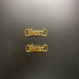 Personalized Old English Letter Shoe Buckle Stainless Steel Nameplate Shoe Clips