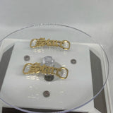 Personalized Old English Letter Shoe Buckle Stainless Steel Nameplate Shoe Clips