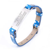 Stainless Steel ID Bracelet Women Leatherwear Wrist Gift