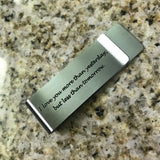 Personalized Stainless Steel Money Clip Holder Slim Wallet