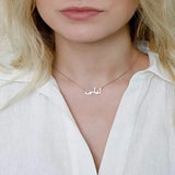 Stainless Steel Necklace Arabic Letter Nameplate Pendant Personalized Necklace