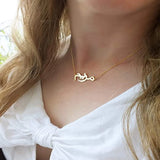 Stainless Steel Necklace Arabic Letter Nameplate Pendant Personalized Necklace